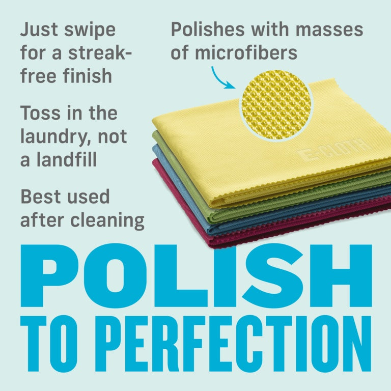 E Cloth Glass & Polishing Clothes Pack 4