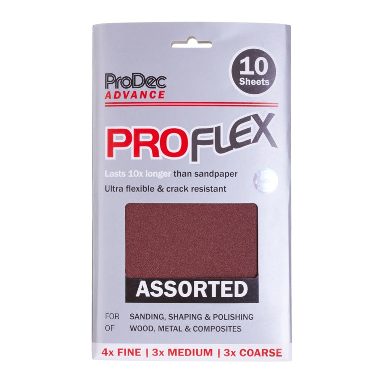 Pro Dec Advance Proflex Sanding Sheets Assorted Pack 10