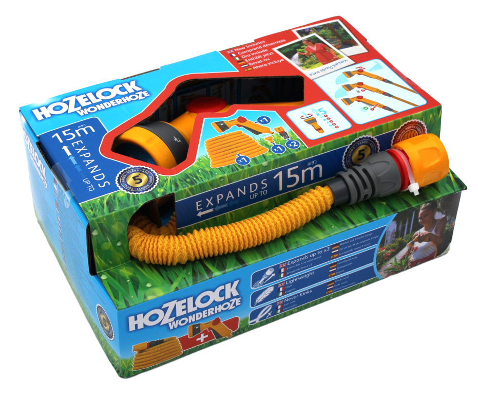 Hozelock Wonderhoze & Multi Spray Gun 15m