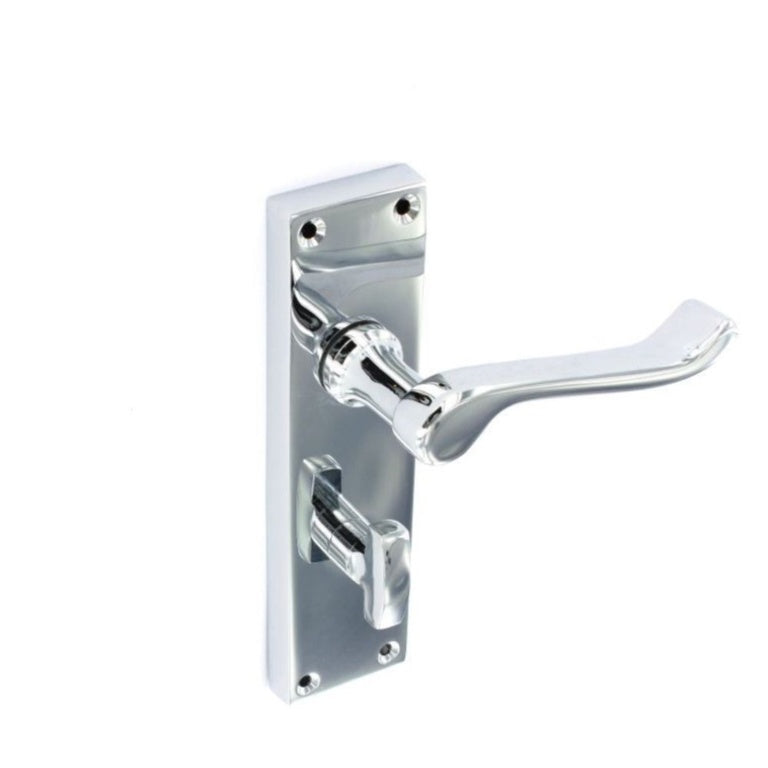 Securit Scroll Chrome Bathroom Handles 155mm