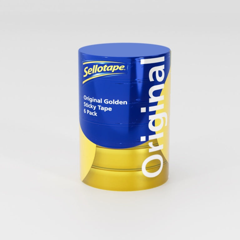 Sellotape Original Golden Sticky Tape Tower Of 6