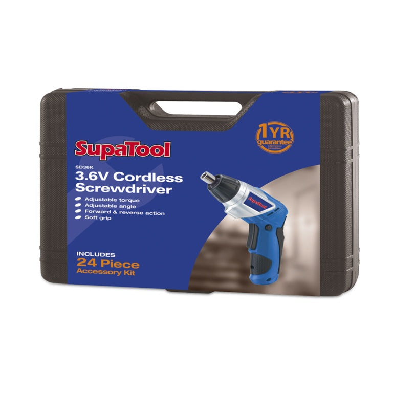 Supa Tool Cordless Screwdriver 3.6 V