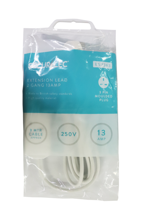 Securlec 2 Gang Extension Lead