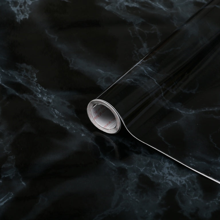 D C Fix�� Self Adhesive Film Black Marble 45cm X 2m