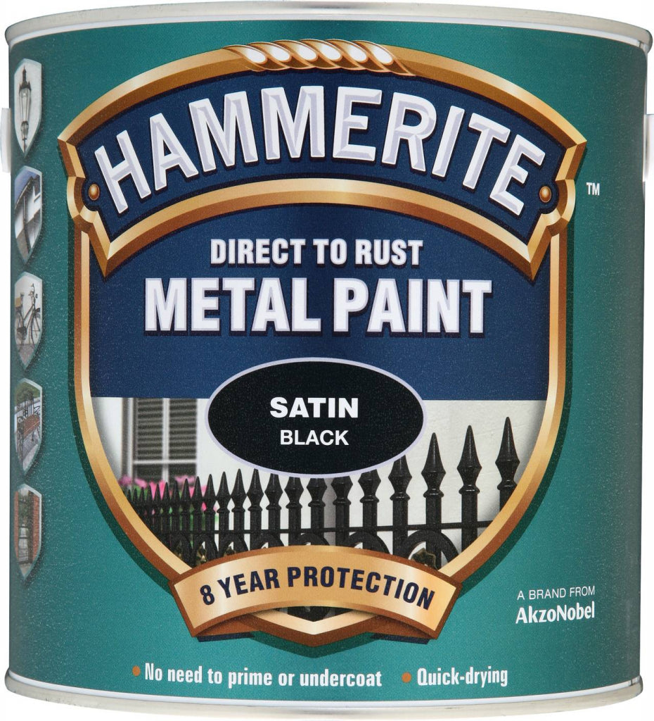 Hammerite Metal Paint Satin 2.5 L Black