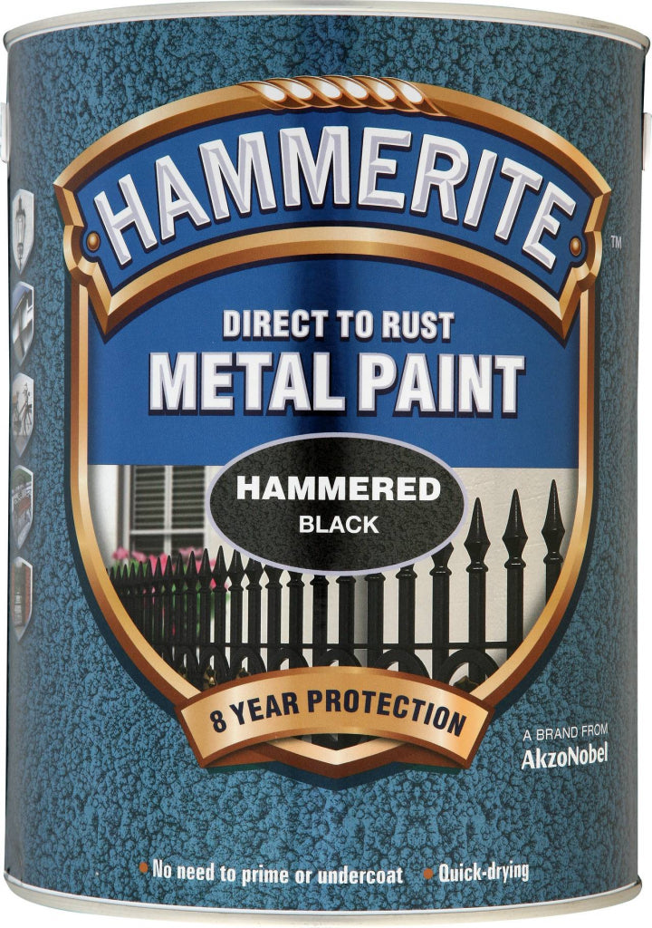 Hammerite Metal Paint Hammered 5 L Black