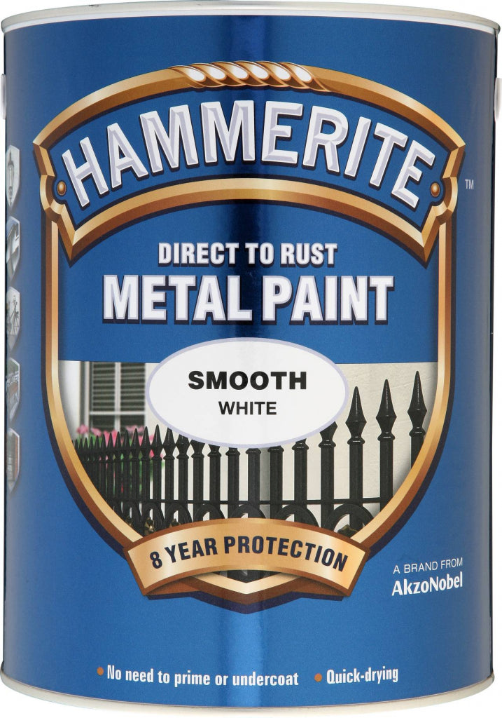 Hammerite Metal Paint Smooth 5 L White