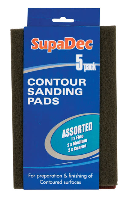 Supa Dec Contour/Sanding Pads 5 Pack Assorted Assorted