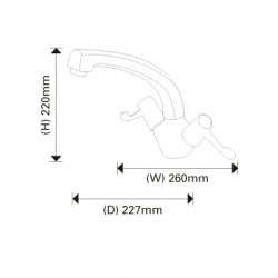 Sp Rhodes Mono Mixer Lever Sink Tap