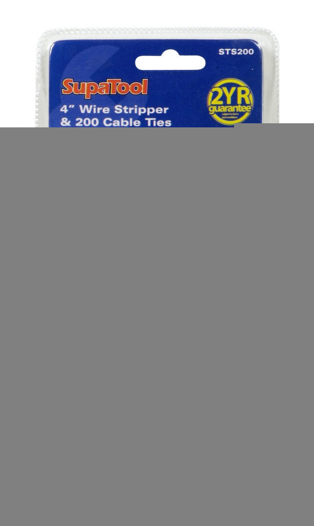Supa Tool Wire Stripper & 200 Cable Ties