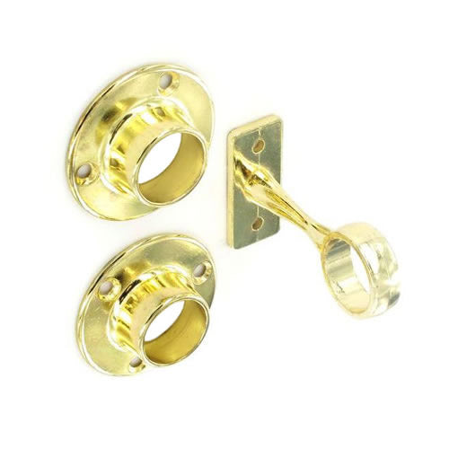 Securit 1 Centre & 2 End Sockets Brass Plated 19mm Pack Of 10