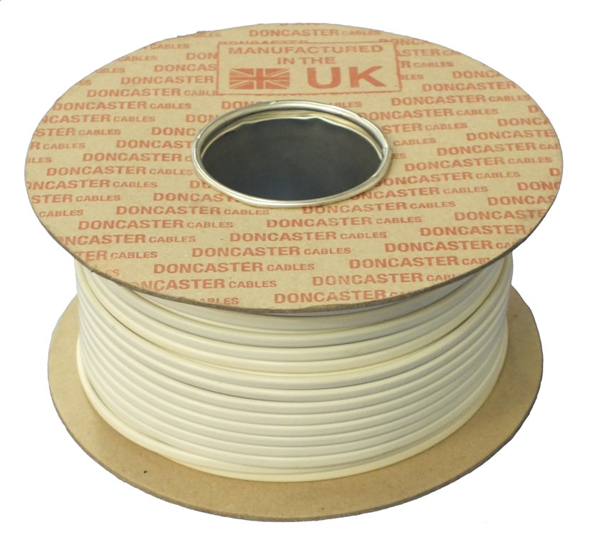 Doncaster Cable 2 Core Flat Flex White 100m X 0.5mm