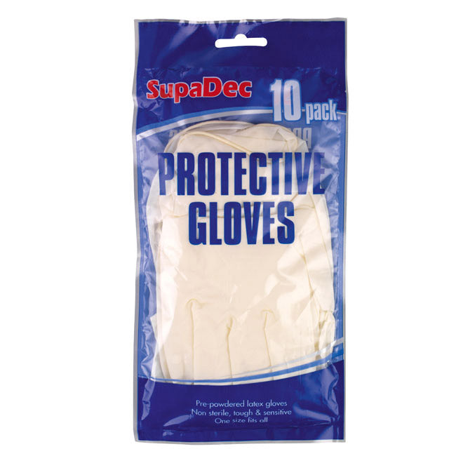 Supa Dec Latex Disposable Gloves 10 Pack