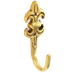 Securit Brass Tieback Hooks Fleur De Lys (2) 75mm Pack Of 5