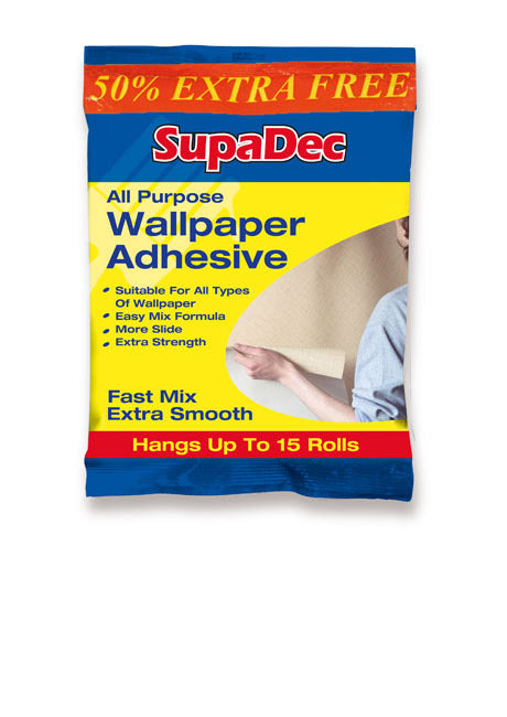 Supa Dec All Purpose Wallpaper Adhesive Up To 10 Rolls Plus 50% Extra Free