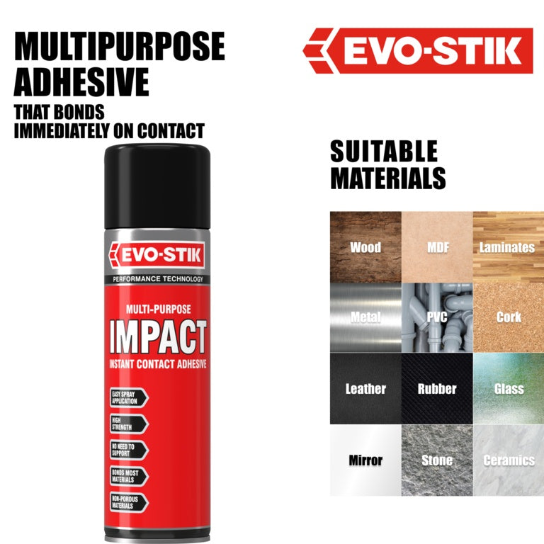 Evo Stik Impact Adhesive Spray 500ml