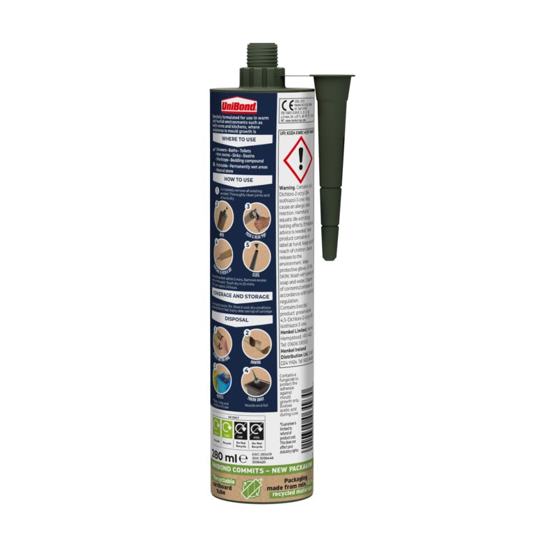 UniBond Anti-Mould Kitchen & Bathroom Sealant 280ml