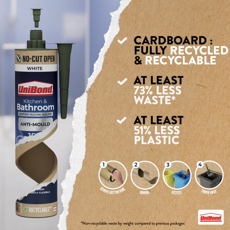 UniBond Anti-Mould Kitchen & Bathroom Sealant 280ml