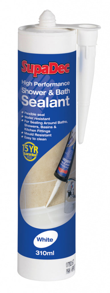 Supa Dec Shower & Bath Sealant 310ml White