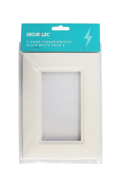 Securlec 2 Gang Finger/Switch Plate