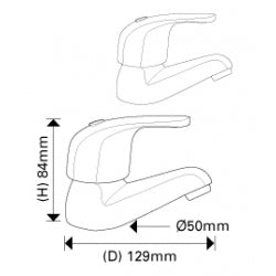 Supa Plumb Eiger Bath Taps W: 50mm H: 84mm D: 129mm