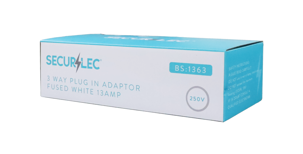Securlec 3 Way Plug In Adaptor Fused White 13 Amp