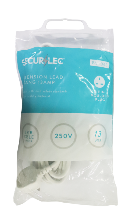 Securlec 1 Gang Extension Lead 5m 13 Amp
