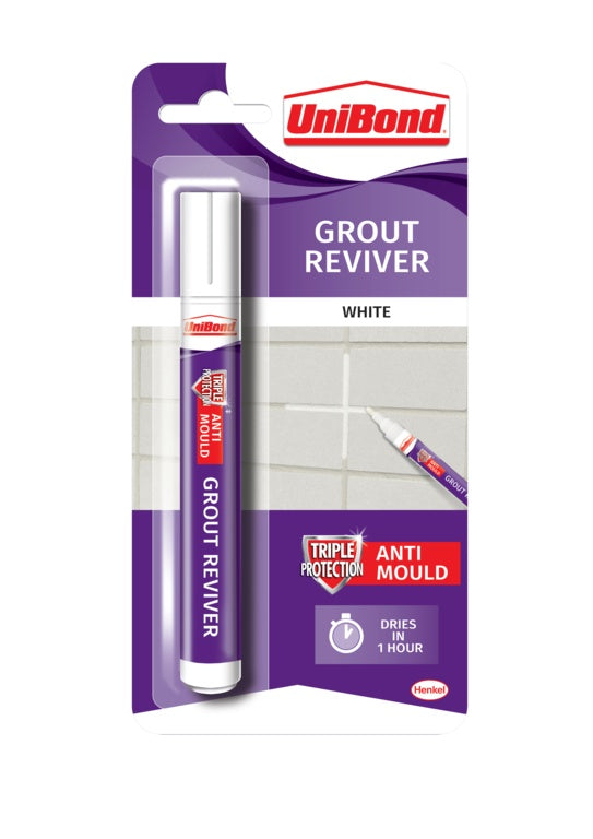 Uni Bond Grout Reviver For Walls (Pen) 7ml Ice White