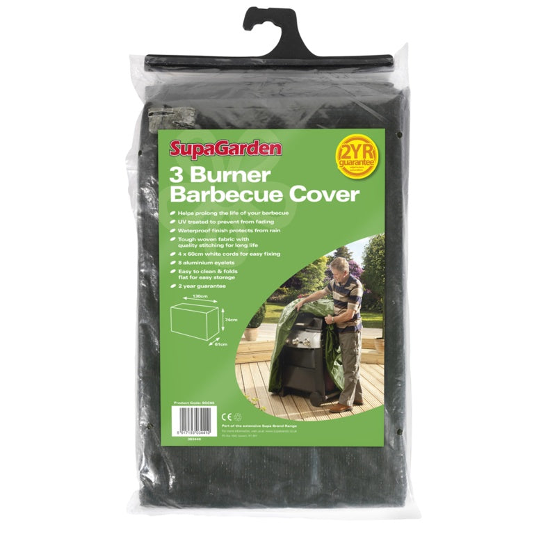 Supa Garden 3 Burner Barbecue Cover 130cm X 74cm X 61cm