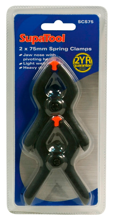 Supa Tool Spring Clamps 2 X 75mm