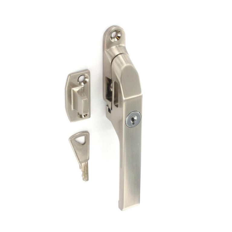 Securit Locking Casement Fastener Brushed Nickel 125mm Pack Of 5