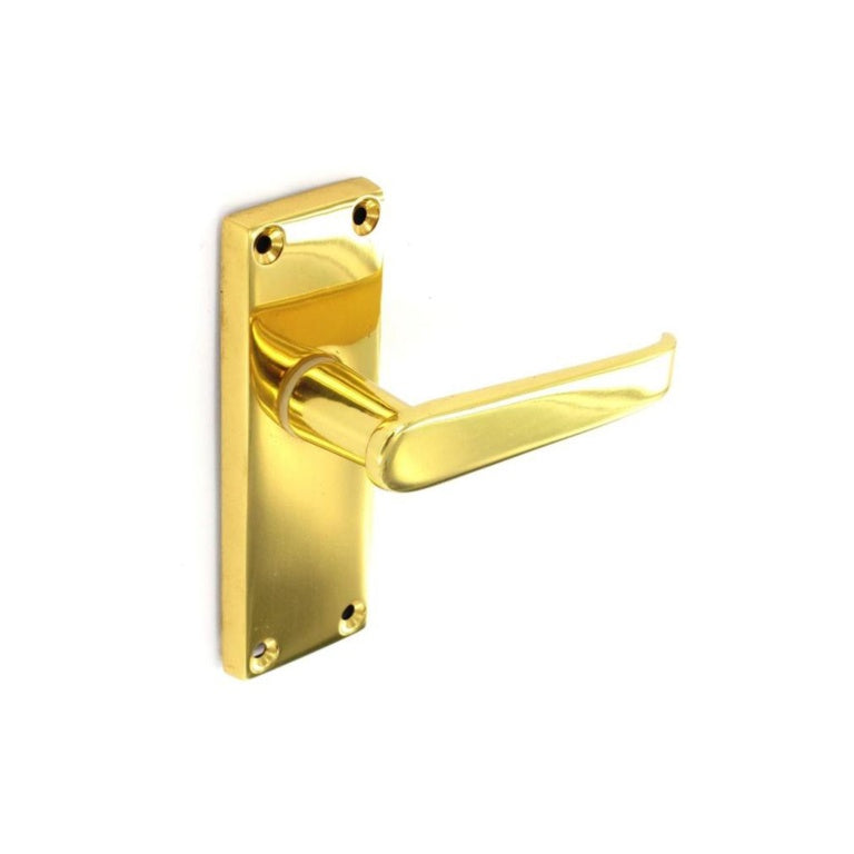 Securit Premier Victorian Brass Latch Handles 120mm Pack Of 2