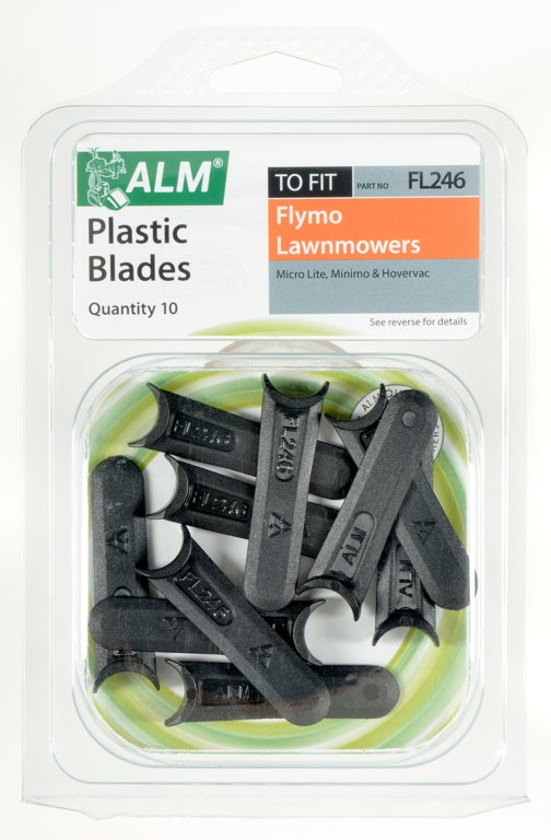 Alm Plastic Blades With Small Half Moon Pack Of 10