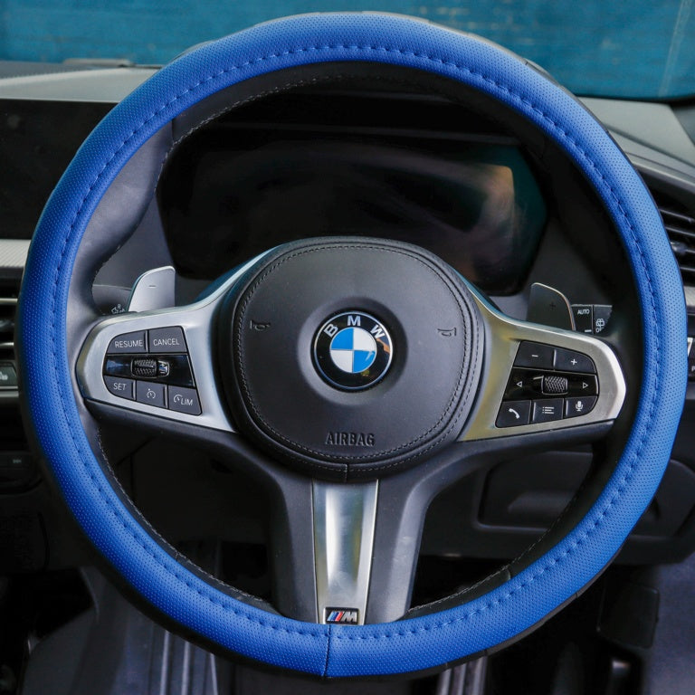 Streetwize Steering Wheel Glove Black/Blue Sports Grip