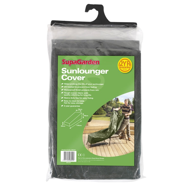 Supa Garden Sunlounger Cover 76cm X 76cm X 175cm 30cm