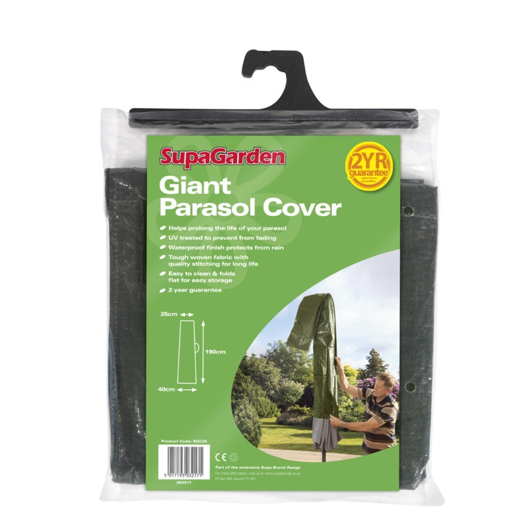 Supa Garden Giant Parasol Cover 190cm X 40cm X 25cm