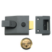 Yale P85 & P89 Deadlocking Nightlatch - Grey / Polished Brass Cylinder