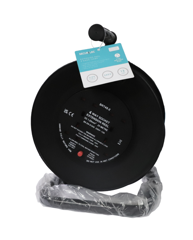 Securlec 4 Gang Extension Reel 25m