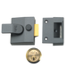 Yale P85 & P89 Deadlocking Nightlatch - Grey / Polished Brass Cylinder