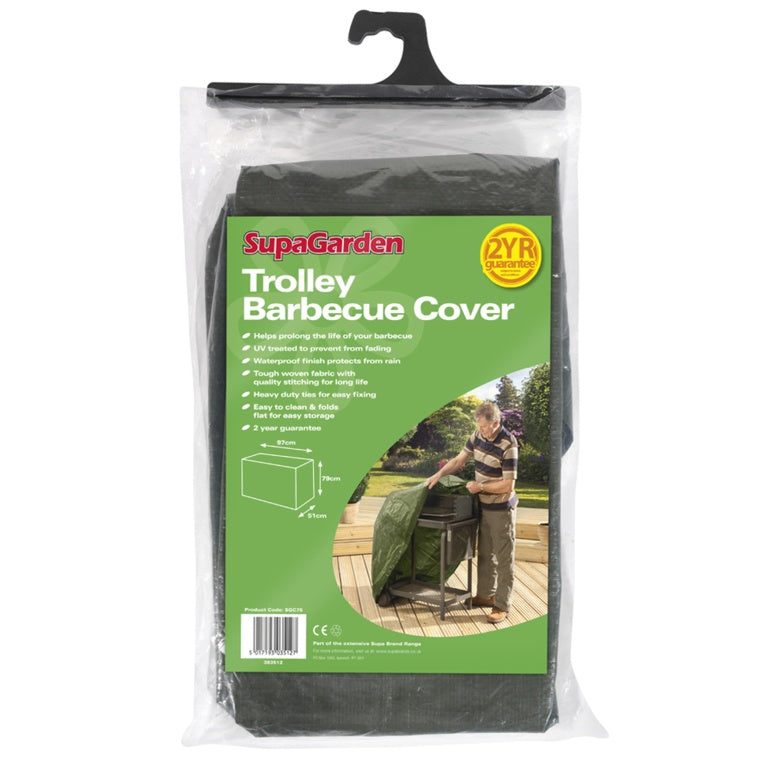 Supa Garden Trolley Barbecue Cover 97cm X 79cm X 51cm