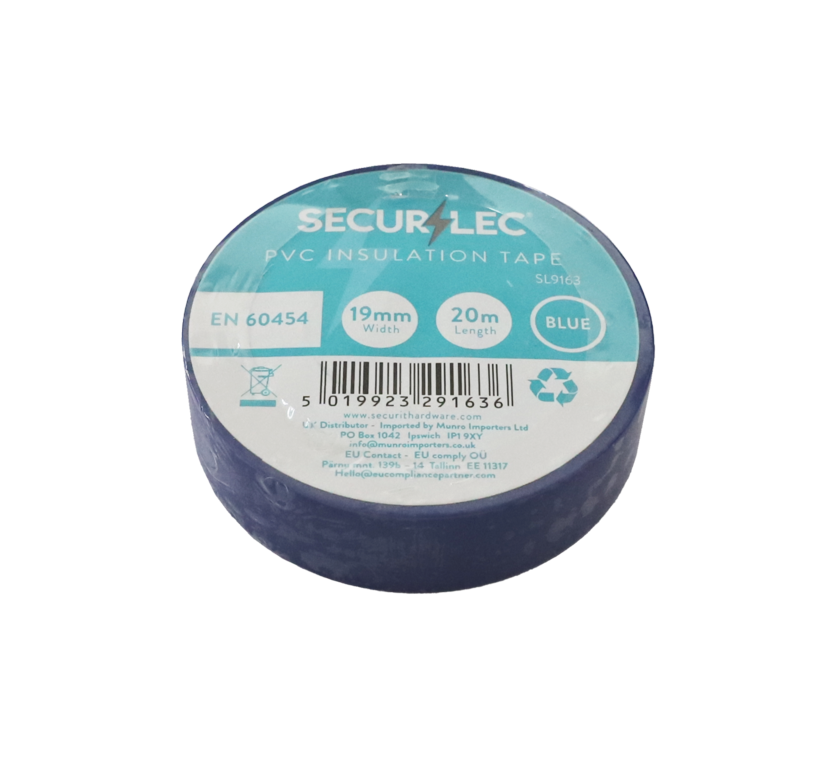 Securlec Pvc Insulation Tape Pack 10 Blue 20m