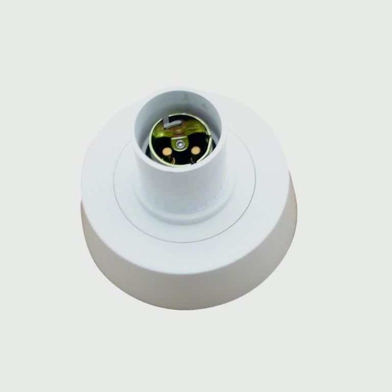 Securlec T2 Ceiling Rose Base Batten Lampholder Pre Packed