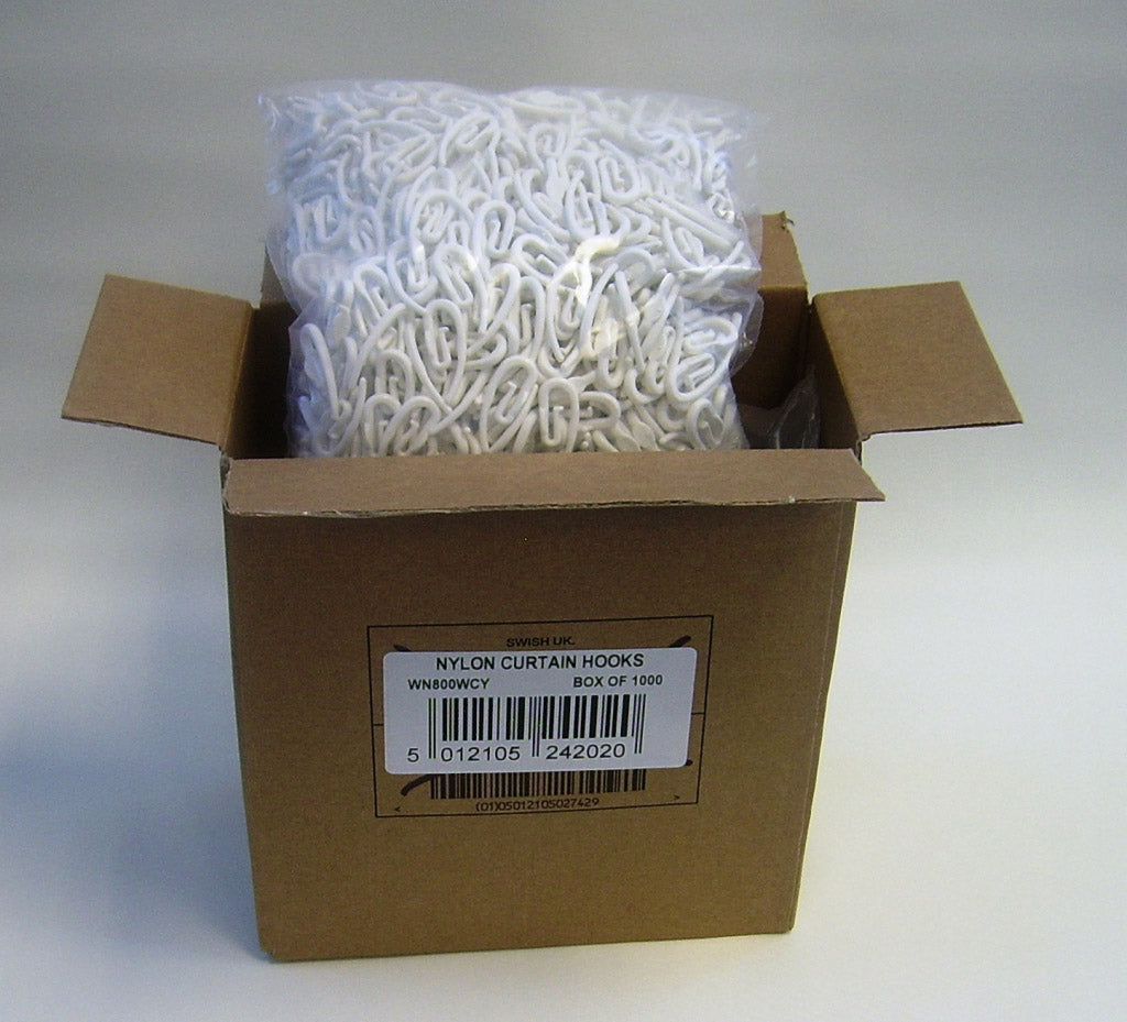 Swish Curtain Hooks White, Pack Of 100
