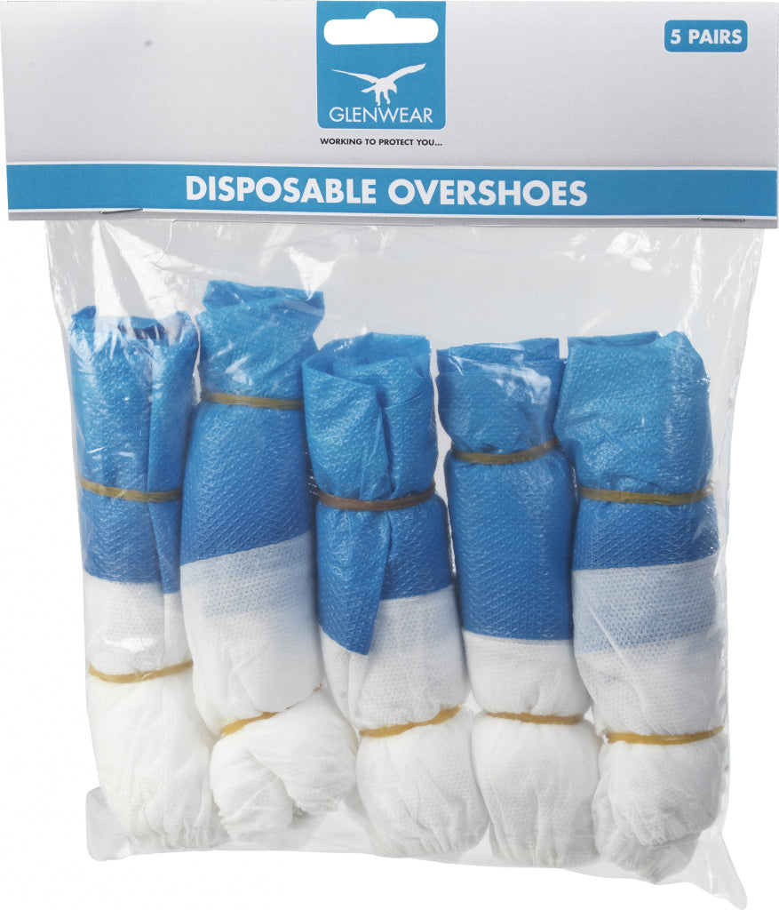 Glenwear Disposable Overshoes 5 Pairs