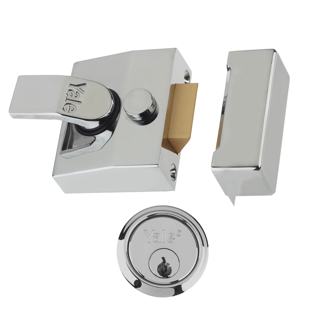 Yale P85 & P89 Deadlocking Nightlatch - Satin Chrome