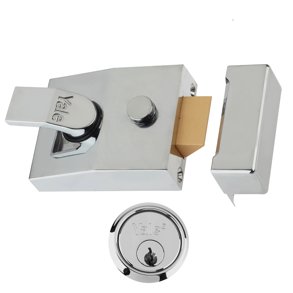 Yale P85 & P89 Deadlocking Nightlatch - Satin Chrome