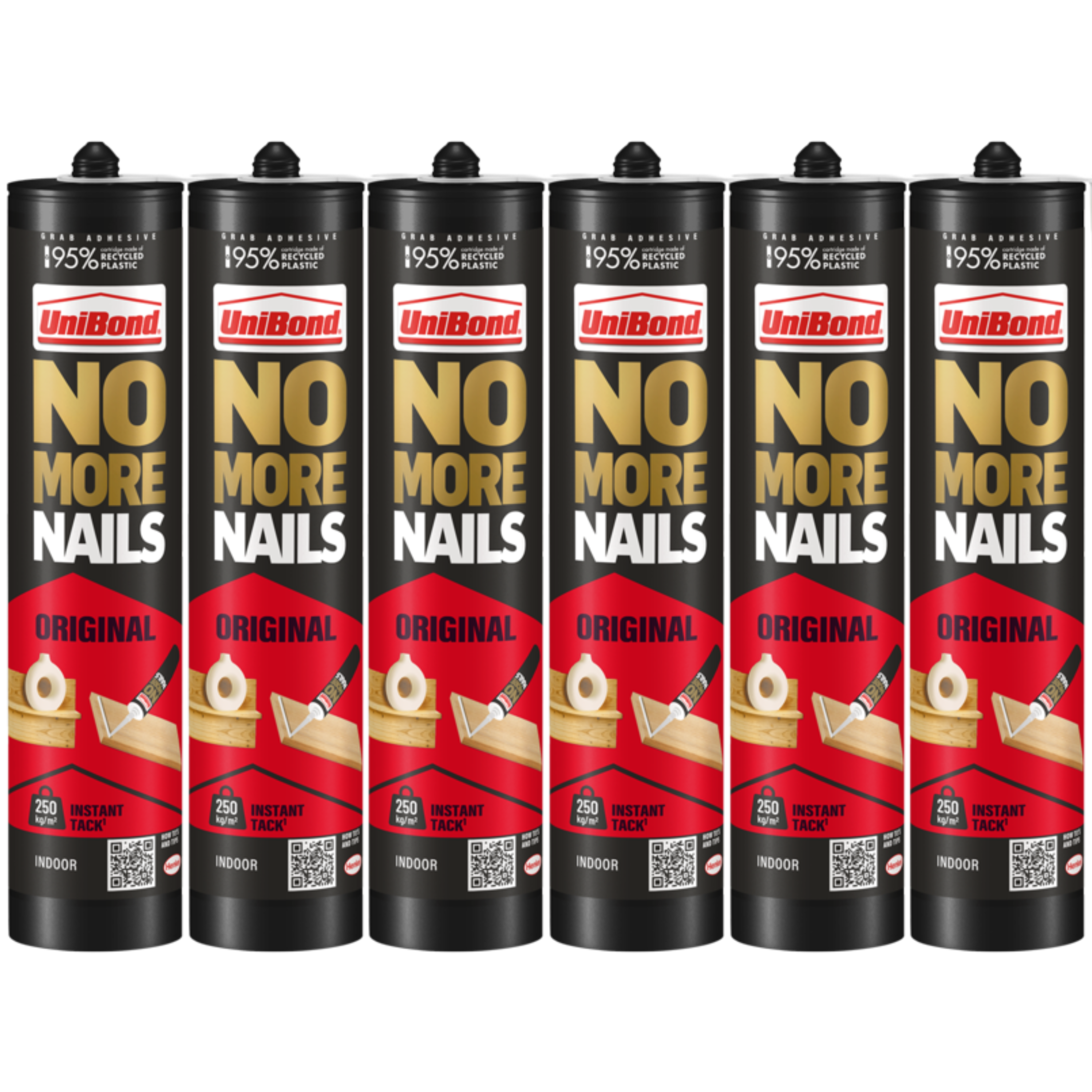 UniBond No More Nails Original Cartridge - Pack of 6