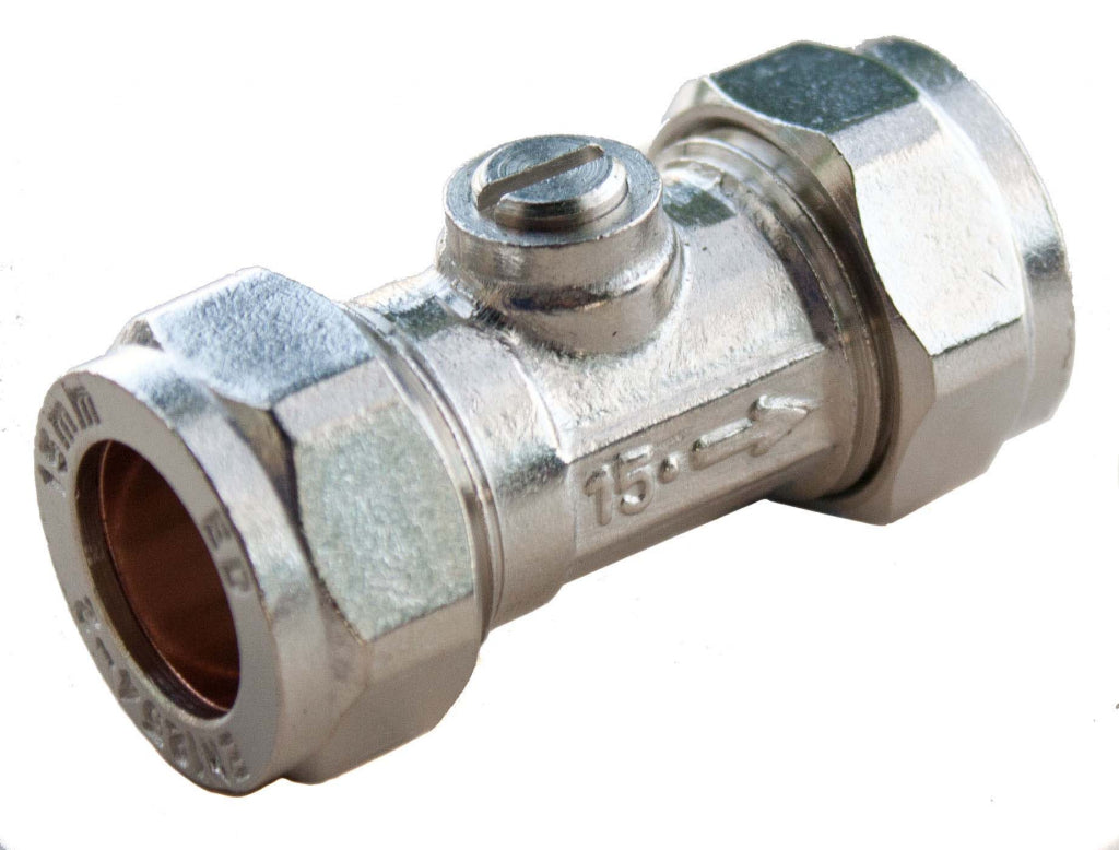 Oracstar Compression Isolating Valve Slotted 15 X 15mm Chrome