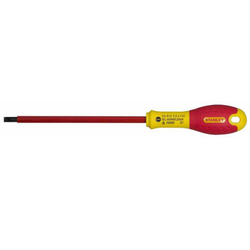 Stanley Fat Max Screwdriver Insulated Parallel Packaged 4mm X 100mm