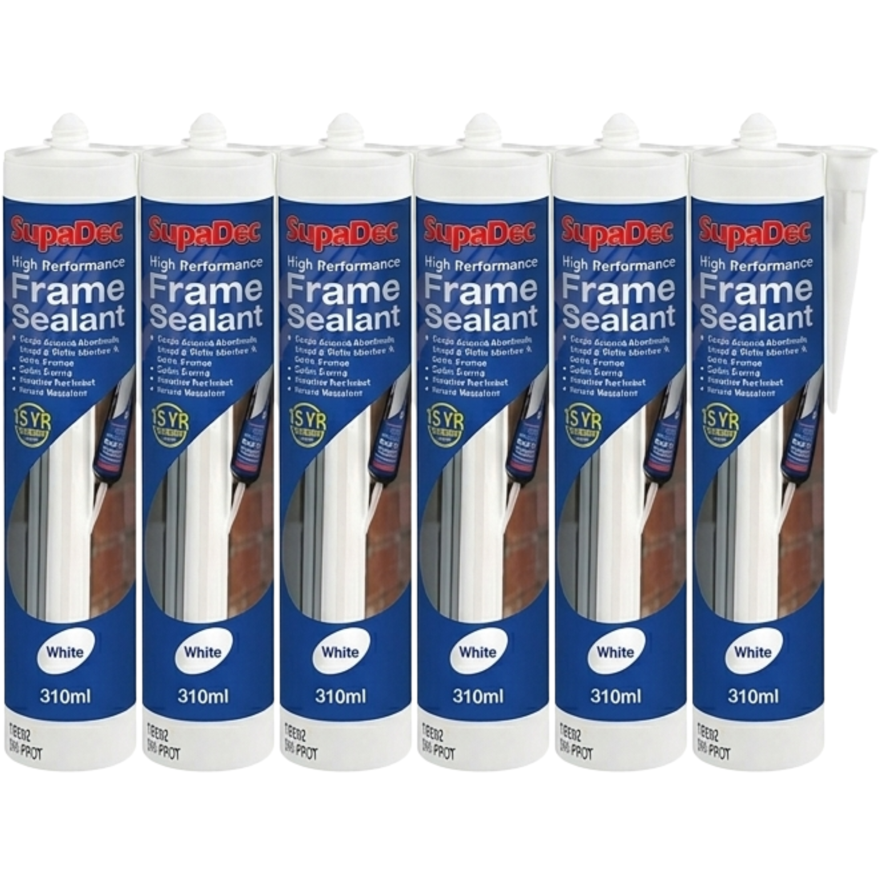 SupaDec Frame Sealant - 300ml White - Pack of 6